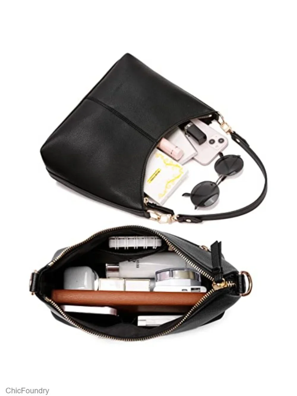 Mini PU Leather Crossbody Bag Waterproof Shoulder Handbag for Work Travel